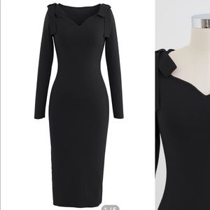 New with tags Chicwish Black Bodycon Dress size M